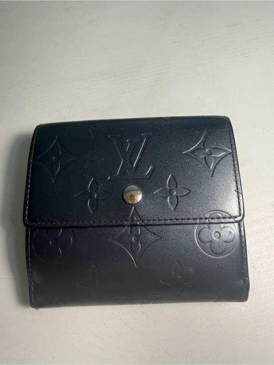 Louis Vuitton Handbags - Authentic Louis Vuitton Monogram Mat Elise Trifold Wallet - Matte Noir Black